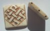 1 28x6mm Carved 3-Hole Worked on Bone